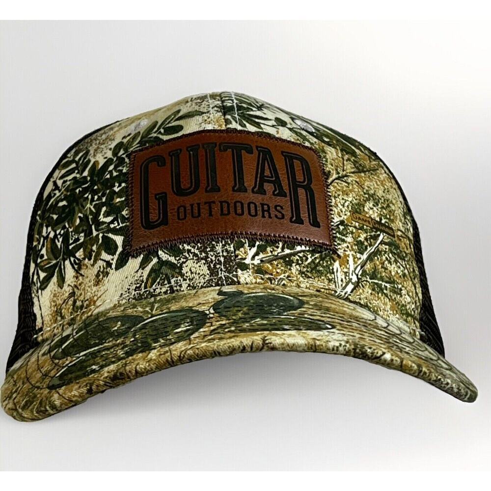 Guitar Outdoors Hat " Texas Best Outfitters " Snapback Trucker Cap Camo OSFM